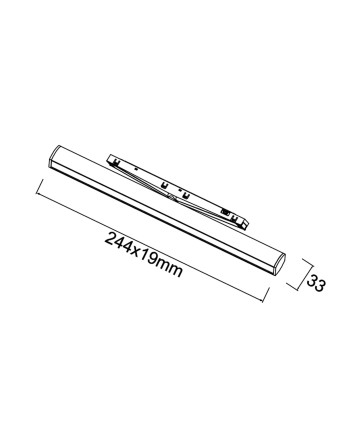MAGNETO mini * LINEAL 360º LED 6W 36º NEGRO
